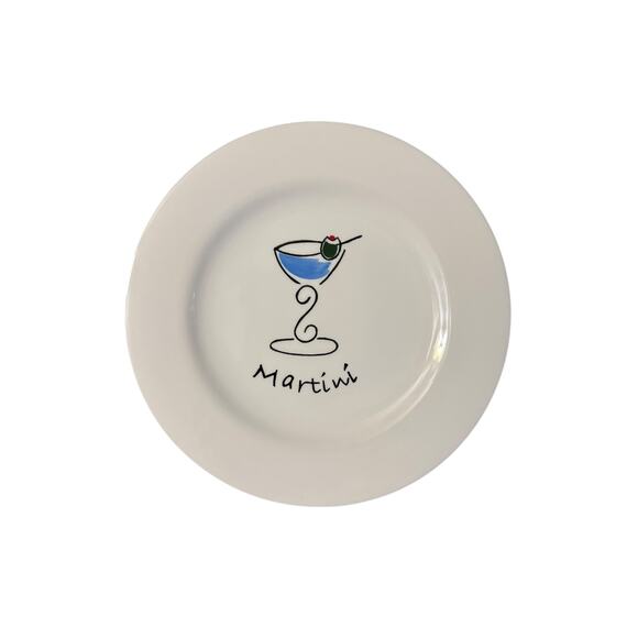 Sakura “Martini Hour” Salad Plates Set of 4 Bold Color-Splash Entertaining - Picture 5 of 5